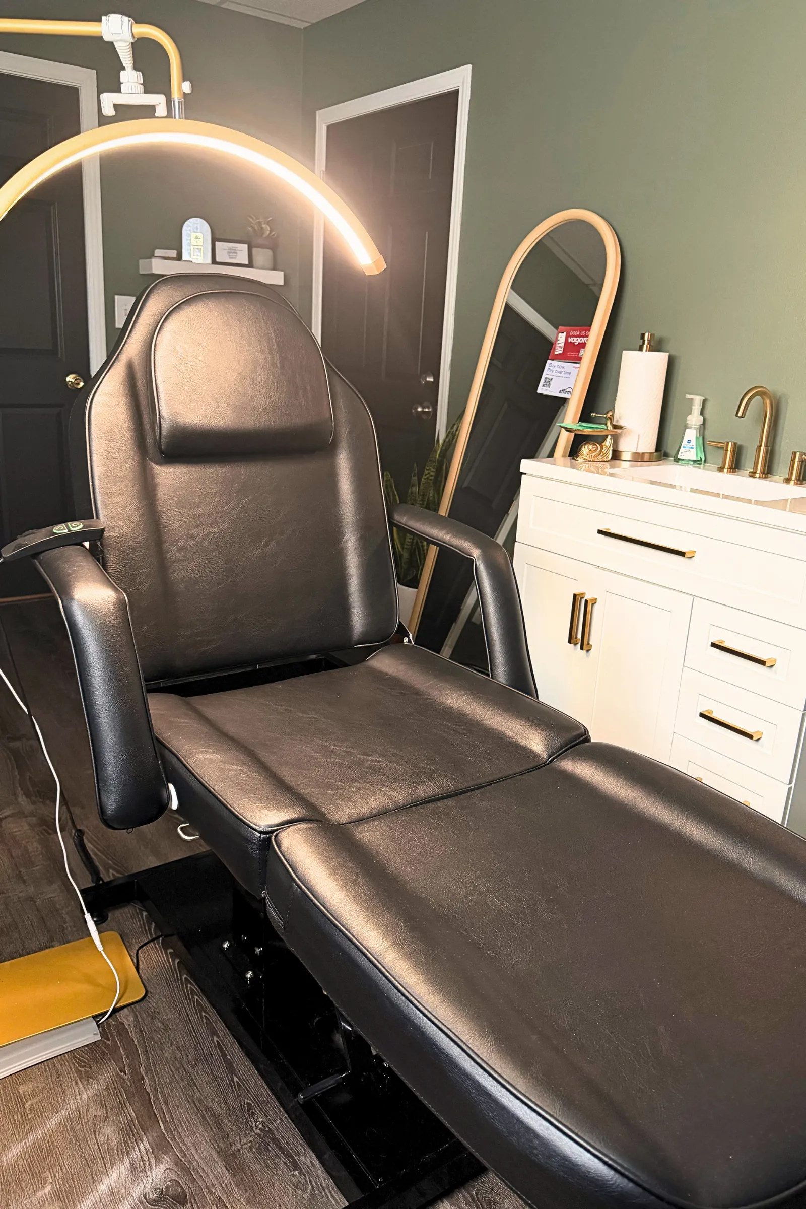 Calming treatment room at Vital Aesthetics