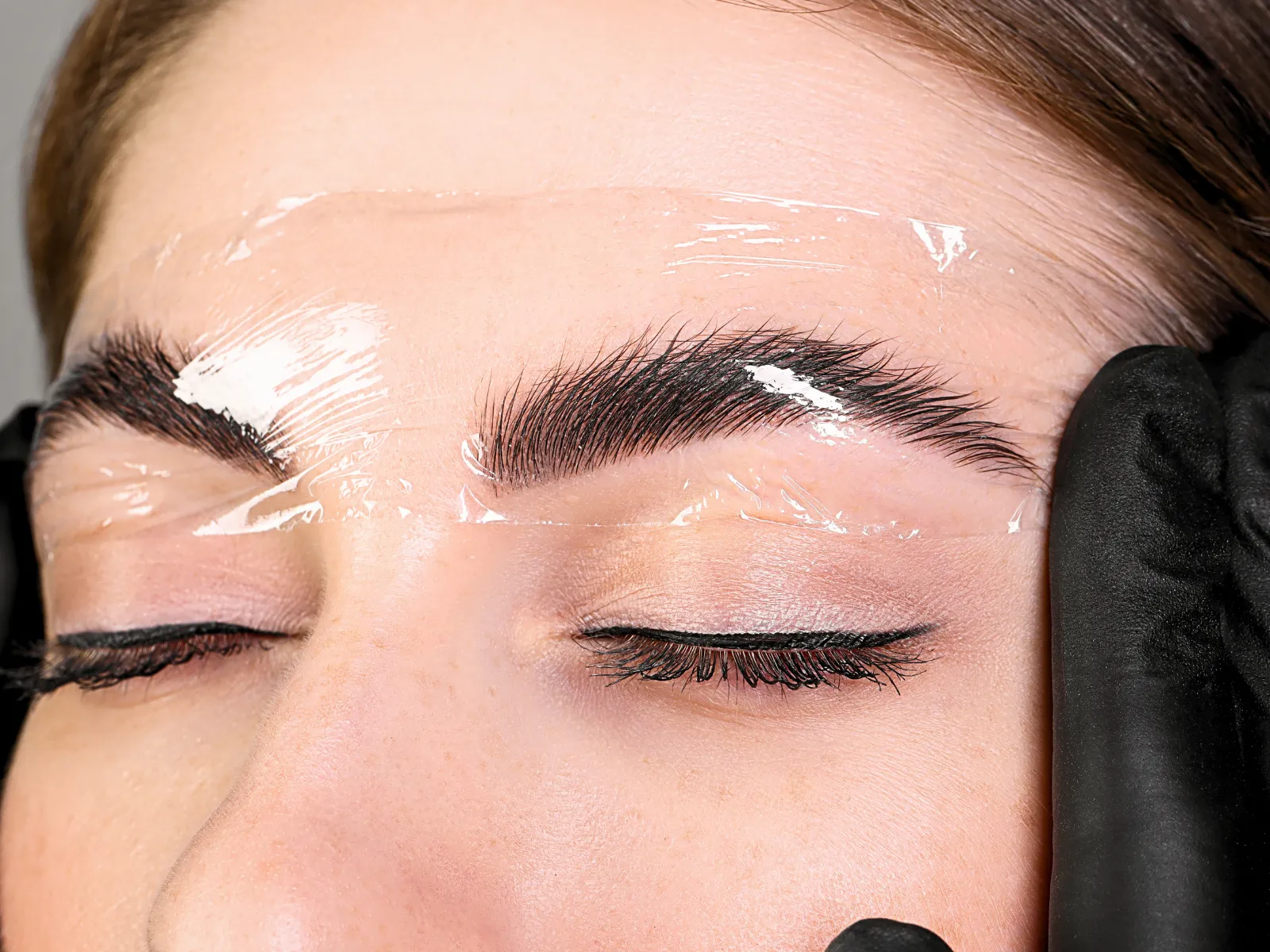 Brow lamination for lifted fuller brows