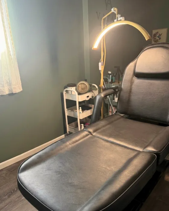 Warm modern consultation space at Vital Aesthetics